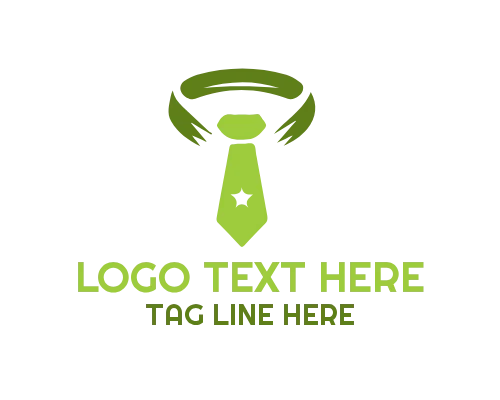 Checked Pattern Tie Fashion Logo