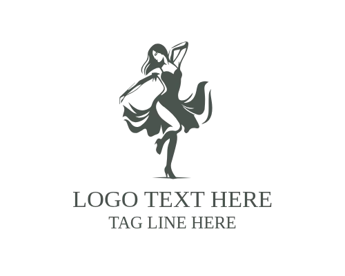 Cheer Dancing Girl Logo