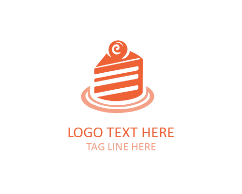 Cheese cake Slice Logo