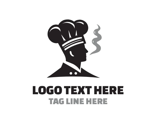  Chef Cooking with Pan Logo
