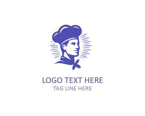Chef Face Outline Logo