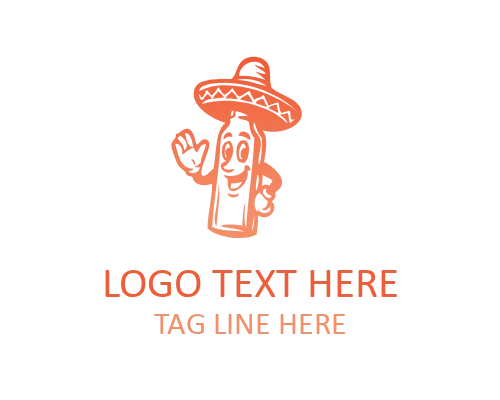 Chef Hat Mexican Mascot Logo