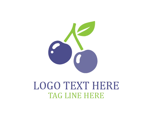 Cherry Fruit Logo for Fresh Food Brands