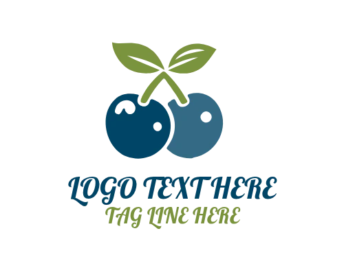 Cherry Fruit Logo for Tropical Food Branding