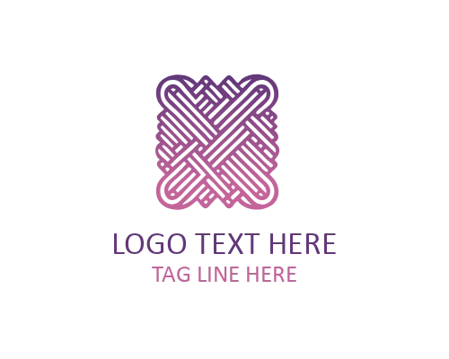 Chevron Textile Logo for Modern Fabric and Fashion Brands