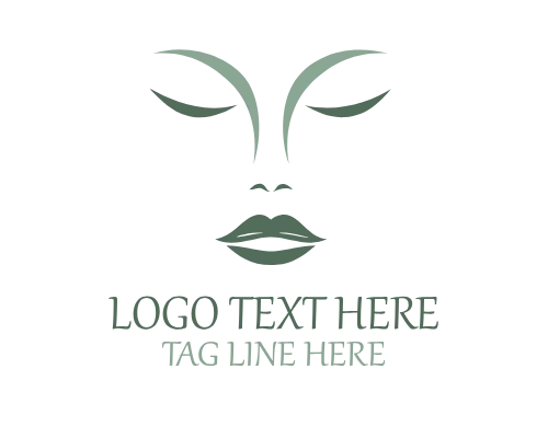 Chic Feminine Face Line Art