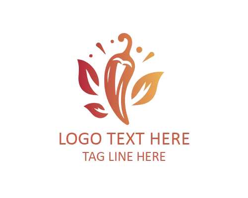 Chili Circle Badge Logo for Food Packaging