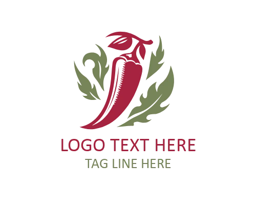  Chili Flame Outline Logo for Hot Sauce Brands