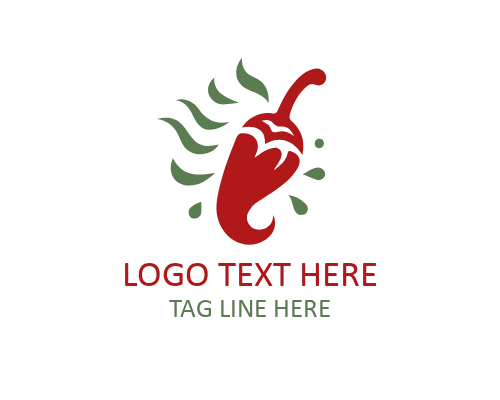 Chili Heat Splash Logo for Saucy Brands