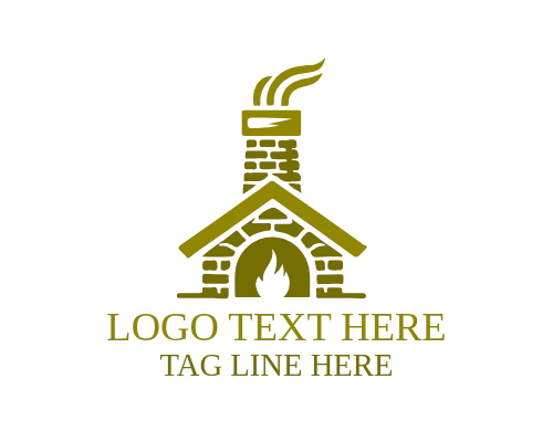Chimney Repair Logo for Fireplace Restoration and Home Branding