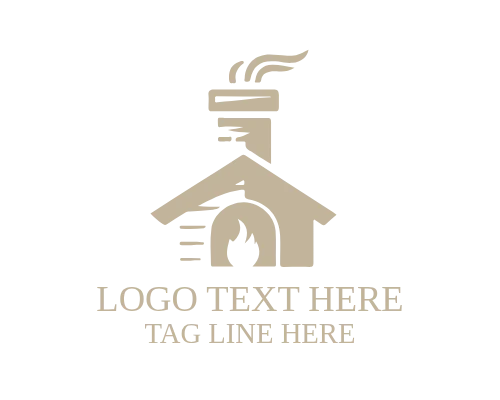 Chimney Sweep Logo for Fireplace Cleaning and Home Service Branding