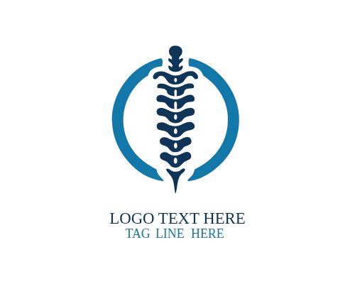 Chiropractor Spine Axis Logo