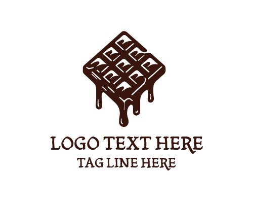 Chocolate Ice Cream Bowl Delicious Logo