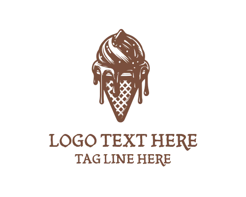 Chocolate Ice Cream Sundae Delight Logo