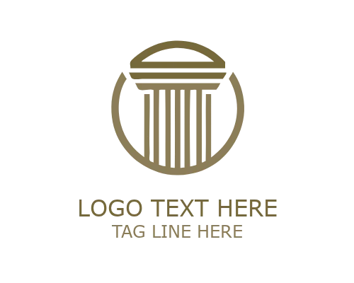 Circle Badge Pillar Logo