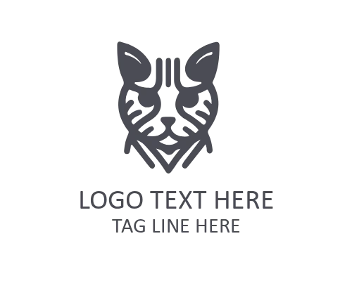 Circle Linear Cat Logo for Modern Pet Branding