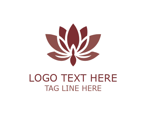 Circle Outline Lotus Floral Logo for Modern Beauty Branding