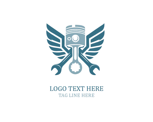 Circle Piston Wings Logo