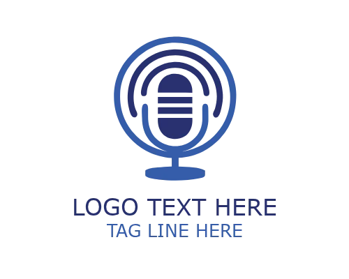 Circle Wave Podcast Minimal Logo for Audio Branding