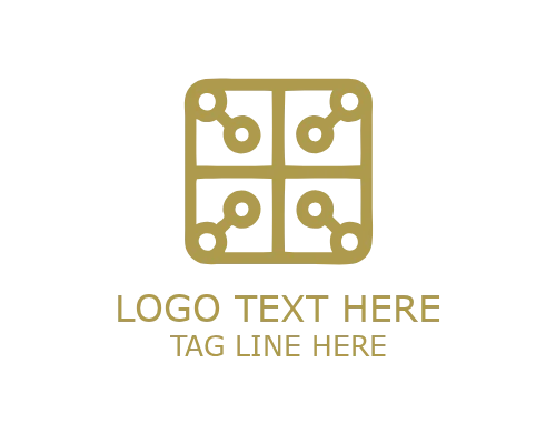 Circuit Tech Square Logo for Technology and IT Branding