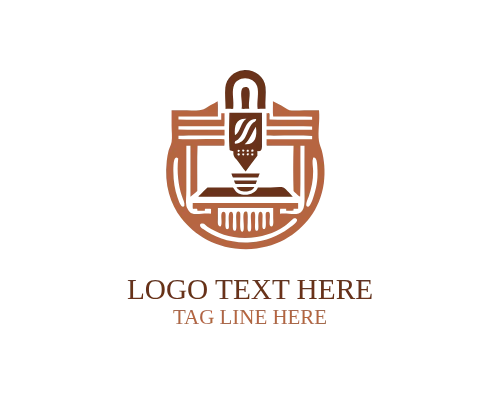 Circular 3D Print Laser Logo