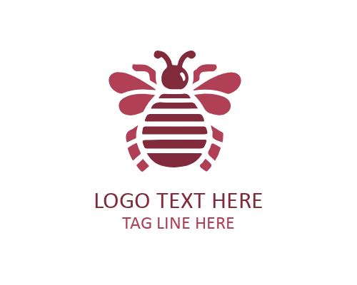Circular Bee Emblem Logo