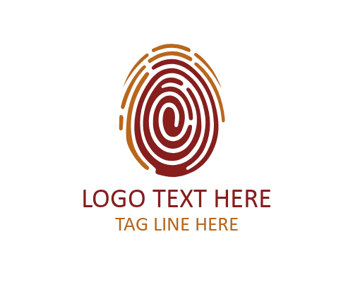  Circular Fingerprint Logo for Verification Systems