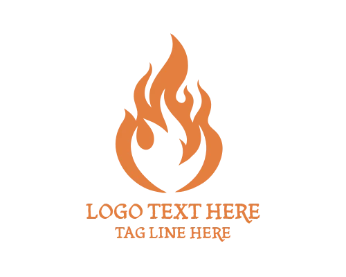 Circular Flame Emblem Logo
