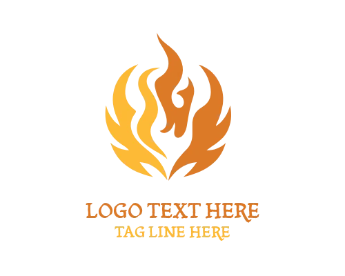  Circular Flame Wave Logo