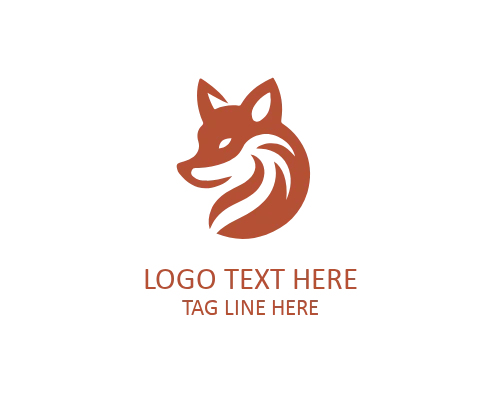 Circular Fox Emblem Logo