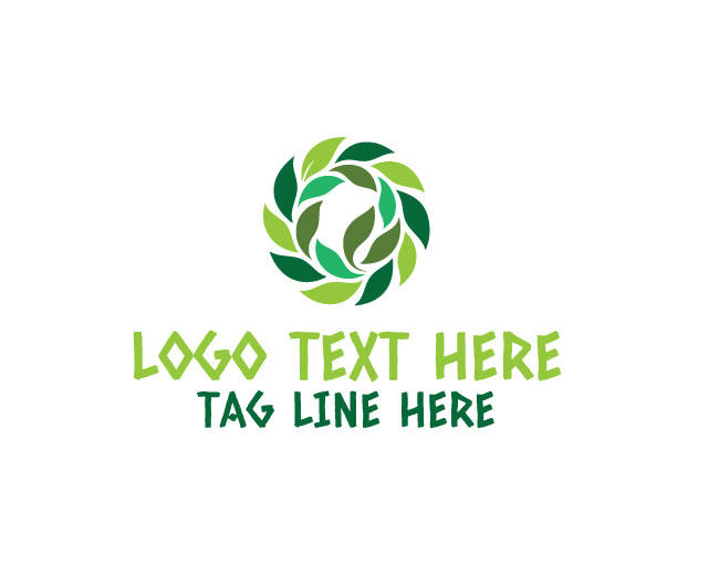 Circular Leaves Pattern Logo