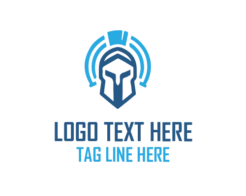 Circular Linear Spartan Logo