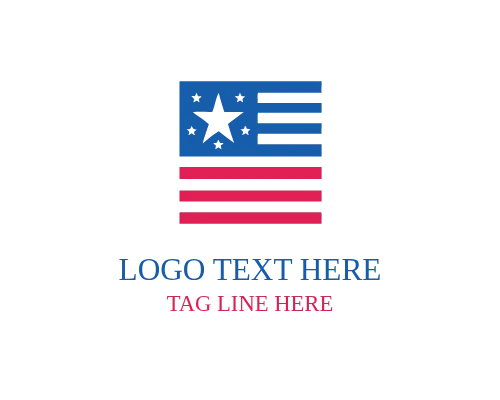 Circular USA Flag Logo