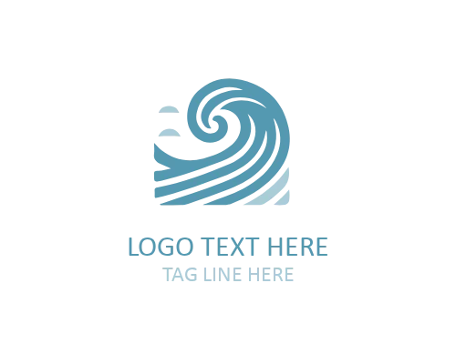 Circular Wave Emblem Logo