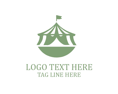 Circus Tent Badge Logo