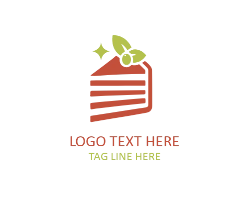 Classic Bakery Cake Slice Logo