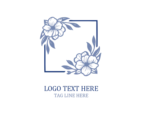 Classic Botanic Floral Emblem Logo