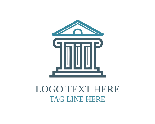 Classic Brick House Traditional Architecture Logo for Heritage Branding