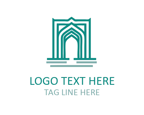Classic Building Frame Traditional Architecture Logo for Heritage Branding