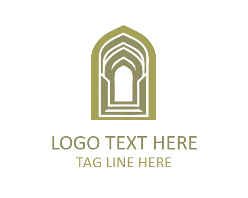 Classic Building Outline Traditional Architecture Logo for Heritage Branding