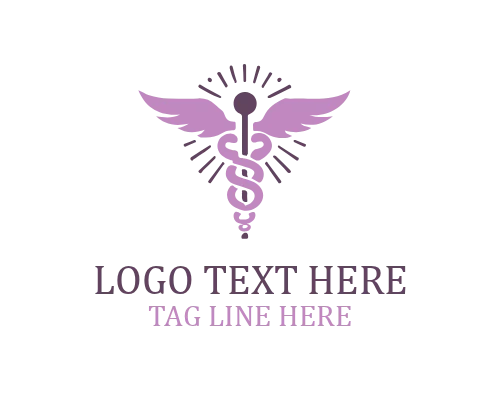 Classic Caduceus Medical Logo