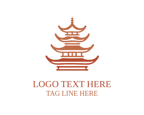 Classic China Traditional Architecture Logo for Heritage Branding