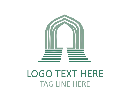 Classic Column Emblem Traditional Architecture Logo for Heritage Branding