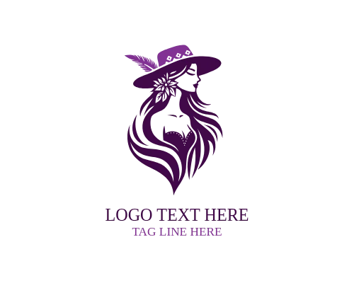 Classic Cowgirl Hat Profile Logo