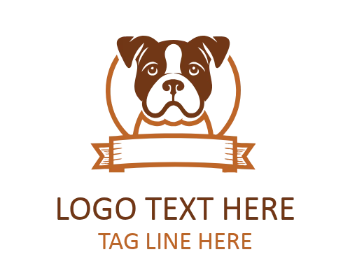 Classic Dog Emblem Crest Logo