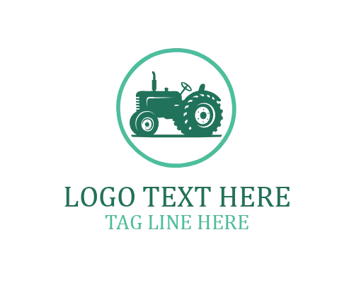 Classic Farm Tractor Emblem Logo for Traditional Agriculture Brands