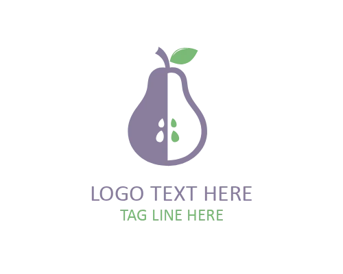 Classic Flat Pear Logo for Clean Branding and Modern Identity