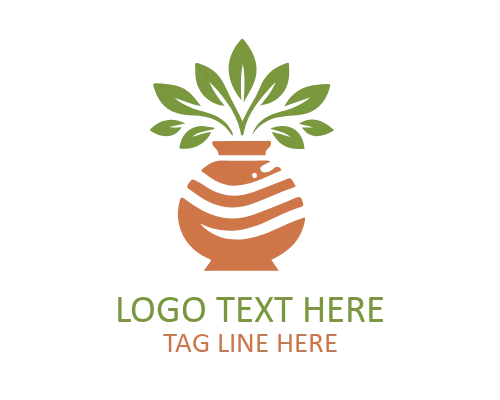 Classic Flower Vase Logo