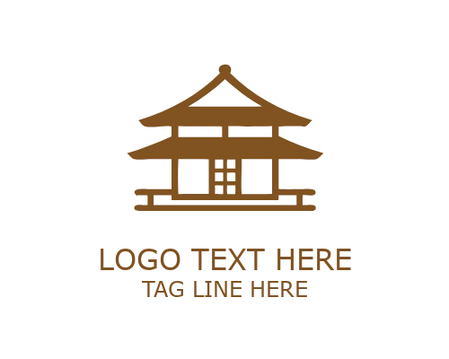 Classic Hall Traditional Architecture Logo for Heritage Branding