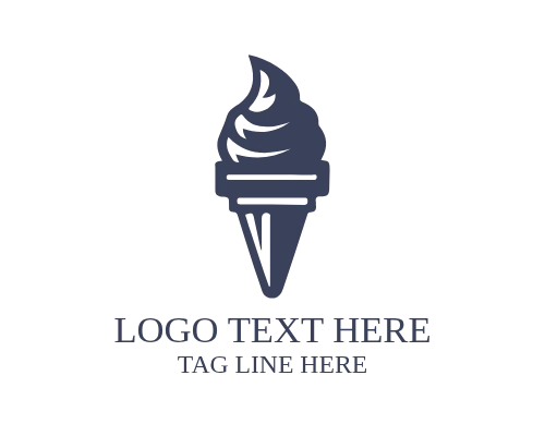 Fun and colorful ice cream logo